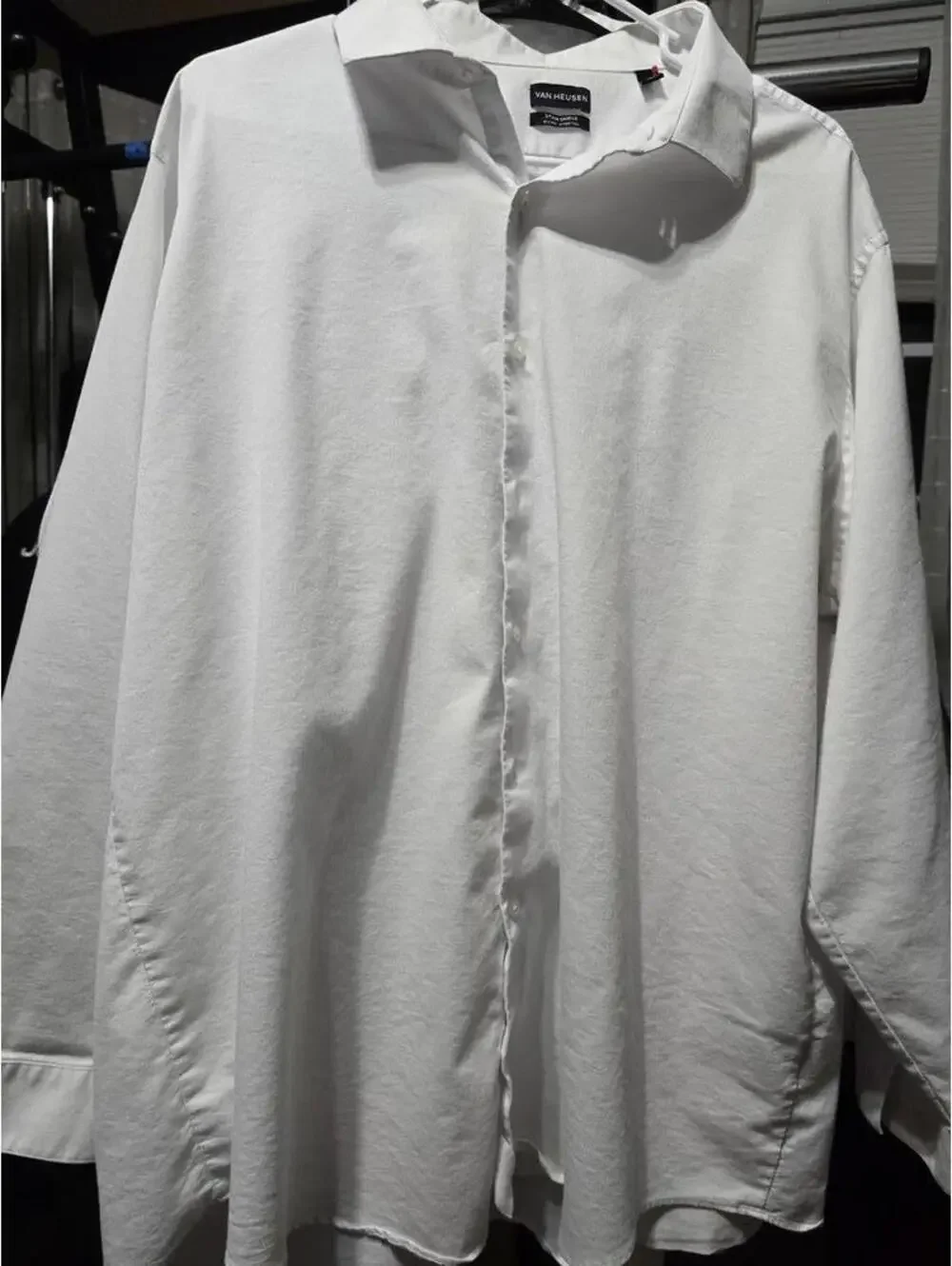 5 Pack Van Heusen Stain Shield Big Fit Stretch White Dress Shirt